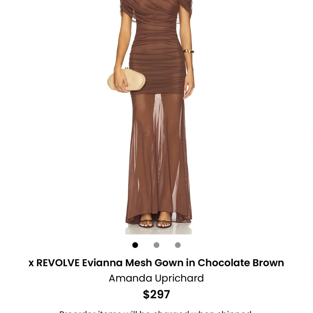 Amanda Uprichard | Dresses | Amanda Uprichard Evianna Mesh Gown Chocolate  Brown | Poshmark